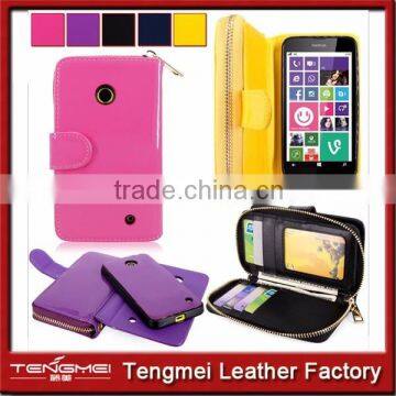 For Nokia Lumia 635 Pu Leather Wallet Bag Pouch Detachable Back Cover Case