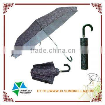 23" hooked handle light folding full printing umbrella