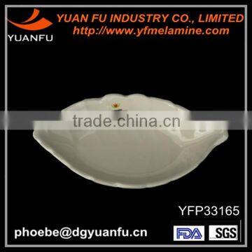 High quality melamine leaf shape dishes