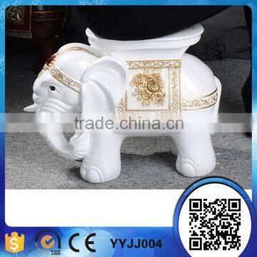 Customized High Quality Poly Resin Decorative Elephant Stool photo-4