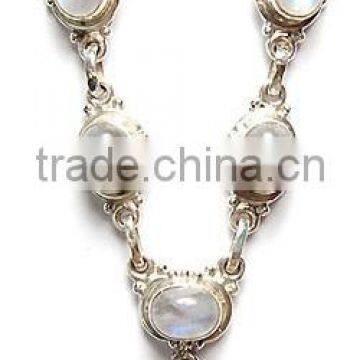 Genuine Gemstone Necklace .925 Indian Jewelry Necklace natural stone jewellery