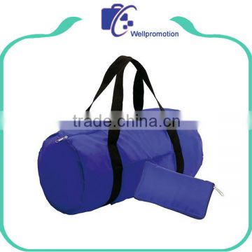 Collapsible polyester foldable sports gym travel duffle bag