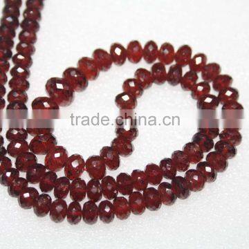 Natural Mozambique garnet Faceted rondell