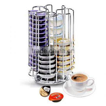 52 Capacity Chrome Metal Rotating Tassimo Capsule Holder