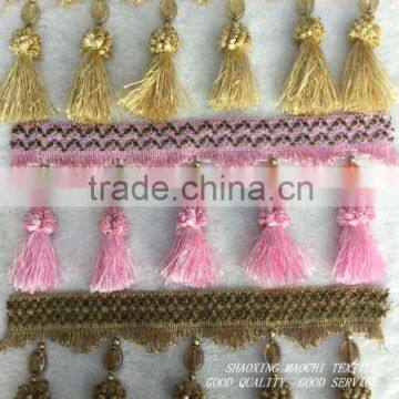 New Design Wholesale Curtain Fringe With Crystal for Home Textile Accessory