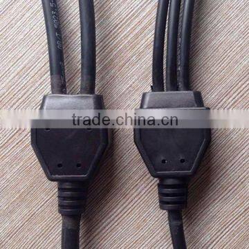 Waterproof Electric Y type multi connector PVC/NYLON