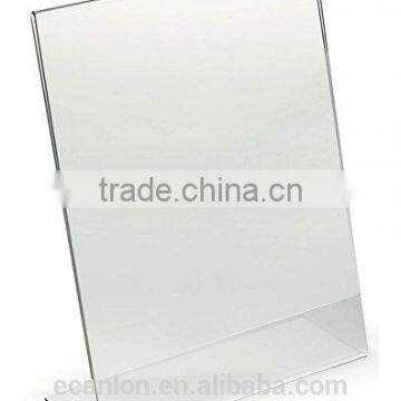 Clear 8.5x11 acrylic sign holder slant for menu