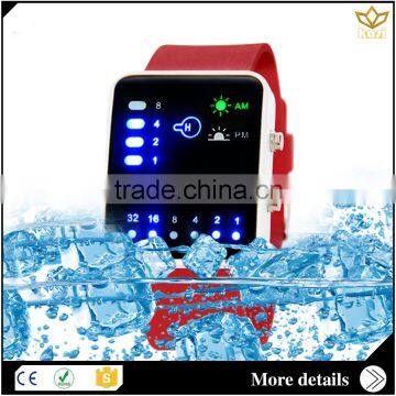 Guangdong factory interchangable silicone digital analog stainless steel back waterproof curren watch 7015B