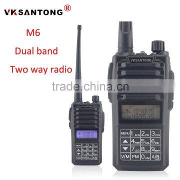 VKsantong m6 two way walkie talkie dual band walkie talkie UV radio frequency