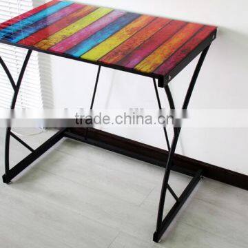 contemporary rainbow Computer Desk/ stainless steel frame