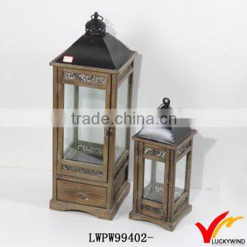 shabby chic different types garden wood lantern wholesale