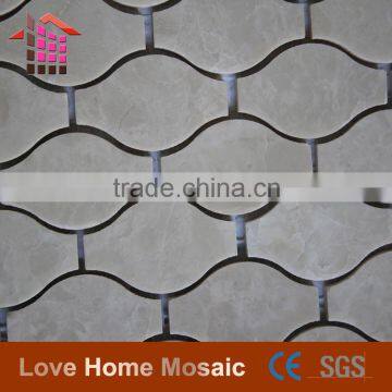 2016 Hot Sale Marble Lantern Mosaic Tiles,beige Polished Marble Flooring Tile photo-4
