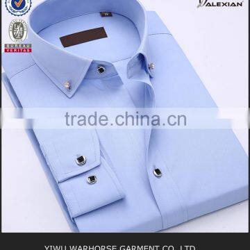 Men solid color polyester cotton shirts