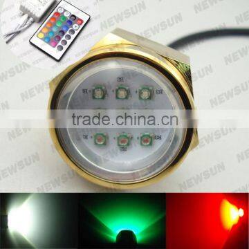 New Marine Part 27W LED Underwater Drain Plug Lighting RGB LED Marine Light No Drilling Hole LED Drain Plug Light/yacht Light photo-2