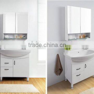 Middle East Hot Sale Yellow Color Bathroom Vanity Flooring Vanity With Ceramic Basin photo-5