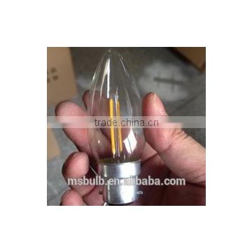 interior decoration LED filament candle C35 filament bulbs 360 high luminous 220~240V E27 B22 4W