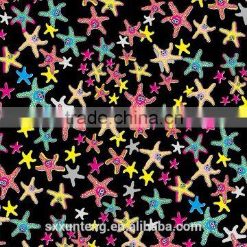 star printed stretch fabric