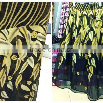 Golden Jacquard Shine Dress Fabric Gold Thread Lurex Tulle Fabric for Dresses photo-1