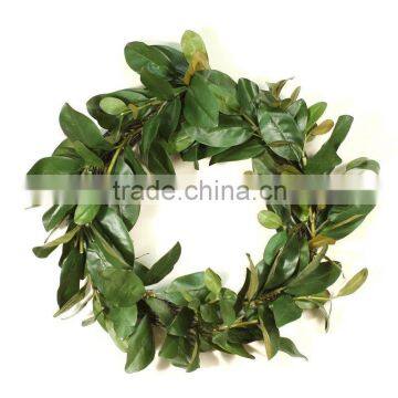 Artificial Magnolia Leaf Wreath