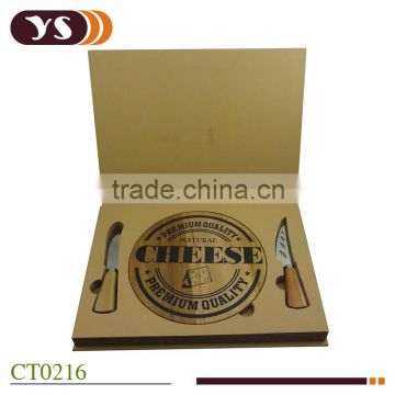 2pcs cheese knife and cheese board in book box