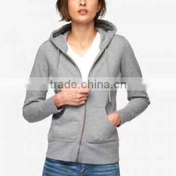 2016 Women Full Zip Oversized Hoodies High Quality Cotton Fleece Jackets