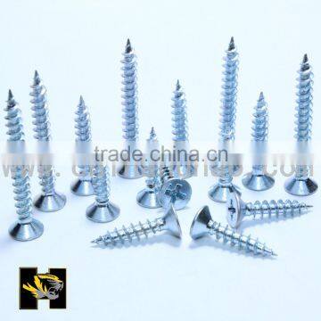 huhao csk zinc galvanized chipboard screw wood screw decoration screw furniture screw DIN