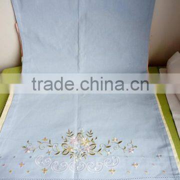 50*70CM colorful flowers and stems embroidered hemstitched whole blue color pillowcovers