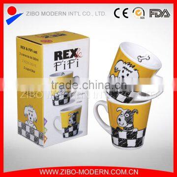 Advertising Ceramic Mug With Spoon LOGO Print Glazed Stoneware Coffee Mug photo-4