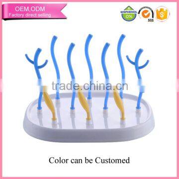 Free Sample Kids Bottle Drying Rack Water Bottle Drying Shelf with Holder