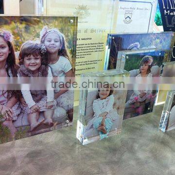 5x7 Acrylic Magnetic Photo Block, Best Desktop Frames, Polished Edges
