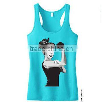 gym women stringer, singlet, y back custom Print stringer, racerback singlet