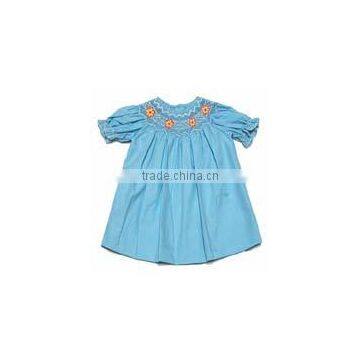 smocked dress kids girls aqua little girls dresses