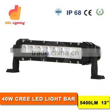 High quality 40W single row with Crees LED light bar 13 inch light truck 4x4 car accessories light bar
