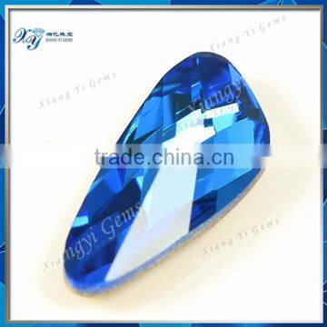 8x17mm Special cut Crystal Glass blue synthetic diamond stone