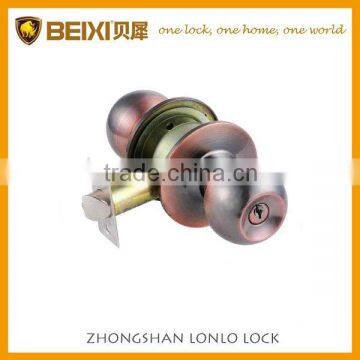 High Quality Brass Made Antique Copper Finish Cylindrical Knob Door Lock