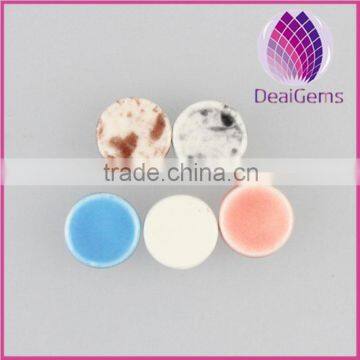Bead ceramic 9mm flat round.