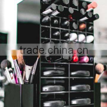 New product 2016 acrylic makeup organizer,clear make up organizer acrylic stands with flip up lid