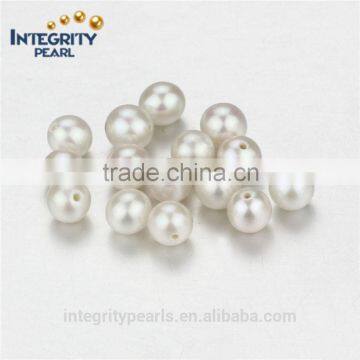 5-5.5mm AA perfect natural freshwater round white pearl loose beads