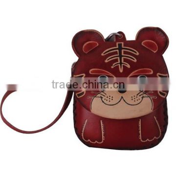 Wholesale High quality Pure hand-made genuine leathter animal coin purse