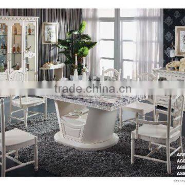 modern MDF panel marble top Dining Set