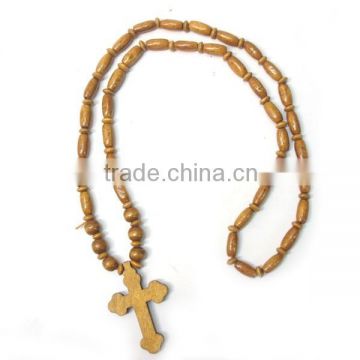 beaded rosary,religious rosary, wood cord rosary necklace,Catholic rosary