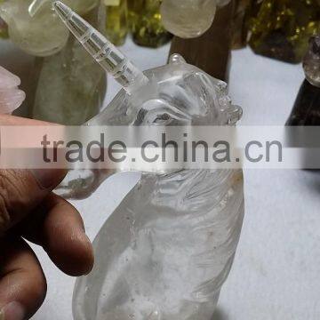 Natural quartz clear crystal carving unicorn for decoration