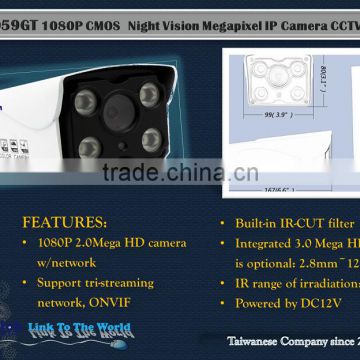 IW-P3059GT 1080P CMOS IR Megapixel IP CCTV Camera