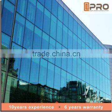 Exterior building glass walls aluminum structural frameless glass curtain walls