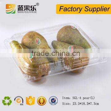 Disposable Food Grade Pear Plastic Container