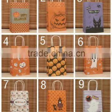 Halloween Days Gift Paper Bag With Handle Packaging Bag/Custom Paper Kraft Bag