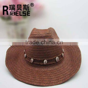 cheap plain cowboy straw hats wholesale paper straw hat