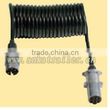 7 Pin Trailer Electrical Cable with N Type Alu.Plug (12/24V)