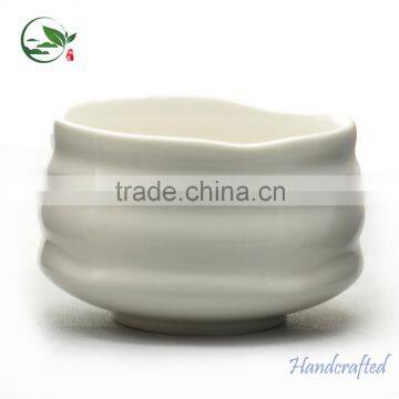 New Product 2016 Customized Logo White Ceramic Salad Matcha Bowl