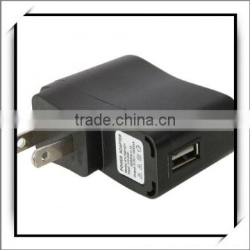 110-240V AC 1000mAh 2-Pin General USB Port Charger Adapter Black (US Standard)